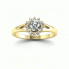 Pierścionek zaręczynowy z brylantami żółte złoto - 20052z - 4