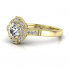Pierścionek zaręczynowy z diamentami - 15098z - 2