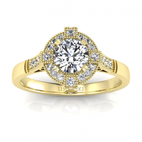 Pierścionek zaręczynowy z diamentami - 15098z