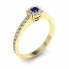 Złoty pierścionek z szafirem i brylantami - p16028zsz - 1