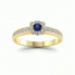 Złoty pierścionek z szafirem i brylantami - p16028zsz - 4