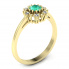 Złoty pierścionek zaręczynowy ze szmaragdem - p15077zsm - 1