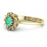 Złoty pierścionek zaręczynowy ze szmaragdem - p15077zsm - 2