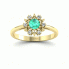 Złoty pierścionek zaręczynowy ze szmaragdem - p15077zsm - 4
