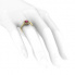 Złoty pierścionek z rubinem i brylantami - p15077zr - 3