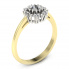 Złoty pierścionek z brylantami - p15077zb - 1