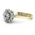 Złoty pierścionek z brylantami - p15077zb - 2