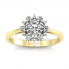 Złoty pierścionek z brylantami - p15077zb