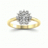 Złoty pierścionek z brylantami - p15077zb - 4