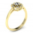 Złoty pierścionek zaręczynowy z brylantami - p15077z - 1