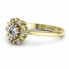 Złoty pierścionek zaręczynowy z brylantami - p15077z - 2