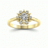 Złoty pierścionek zaręczynowy z brylantami - p15077z - 4