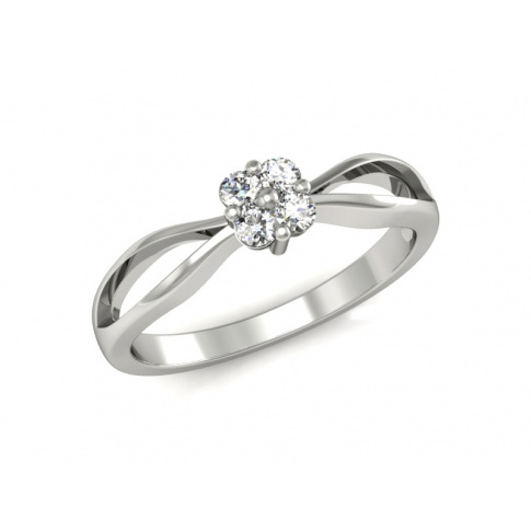 Platynowy pierścionek zaręczynowy, diament - P15076pt
