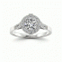 Pierścionek zaręczynowy, platyna, brylanty - 15098pt - 3