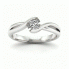 Platynowy pierścionek platyna z brylantem - 739bbr_pt - 3