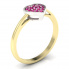 Złoty pierścionek serce z rubinami - p16018zbr - 1