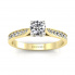 Złoty pierścionek z brylantami - p16013zb