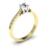 Złoty pierścionek z brylantami - p16013zb - 1