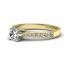 Złoty pierścionek z brylantami - p16013zb - 2