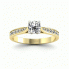 Złoty pierścionek z brylantami - p16013zb - 4