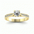 Pierścionek z żółtego złota z diamentami - p16013z - 4