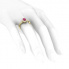 Pierścionek zaręczynowy z żółtego złota z rubinem i brylantami - p16020zr - 3