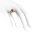 Pierścionek zaręczynowy z rubinem i brylantami - P16027zr - 3