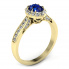 Zaręczyny pierścionek szafir diamenty - p16022zsz - 1