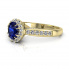 Zaręczyny pierścionek szafir diamenty - p16022zsz - 2