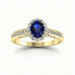 Zaręczyny pierścionek szafir diamenty - p16022zsz - 4