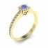 Złoty pierścionek z tanzanitem i brylantami- p16028zt - 1