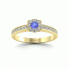 Złoty pierścionek z tanzanitem i brylantami- p16028zt - 4