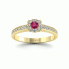 Pierścionek zaręczynowy z rubinem i brylantami - p16028zr - 4
