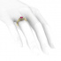 Złoty pierścionek zaręczynowy z rubinem i brylantami - 20052zr - 3