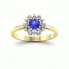 Złoty pierścionek z szafirem cejlońskim i brylantami - p15077zbszc - 4