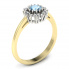 Złoty pierścionek z topazem i brylantami - p15077zba - 1