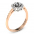 Złoty pierścionek zaręczynowy z brylantami - p15077cb - 1
