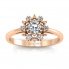 Złoty pierścionek z brylantami - p15077c