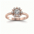 Złoty pierścionek z brylantami - p15077c - 4
