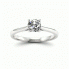 Złoty pierścionek zaręczynowy z brylantem i szafirem - p16205bsz - 4