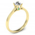 Złoty pierścionek z diamentem i szmaragdem - p16205zsm - 1