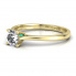 Złoty pierścionek z diamentem i szmaragdem - p16205zsm - 2