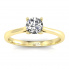 Złoty pierścionek z brylantem i szafirem - p16205zsz