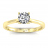 Złoty pierścionek zaręczynowy z brylantem i tanzanitem - p16205zt