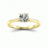Złoty pierścionek zaręczynowy z brylantem i tanzanitem - p16205zt - 4