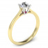 Złoty pierścionek z diamentem i rubinem - p16205zbr - 1