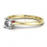 Złoty pierścionek z diamentem i rubinem - p16205zbr - 2