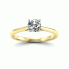 Pierścionek zaręczynowy z brylantem i szmaragdem - p16205zbsm - 4