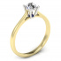 Złoty pierścionek brylantem i szafirem  - p16205zbsz - 1