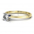 Złoty pierścionek brylantem i szafirem  - p16205zbsz - 2